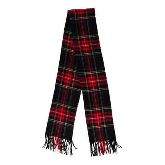 Givenchy Authentic Plaid Red Black White Scarf - Picture 1 of 5
